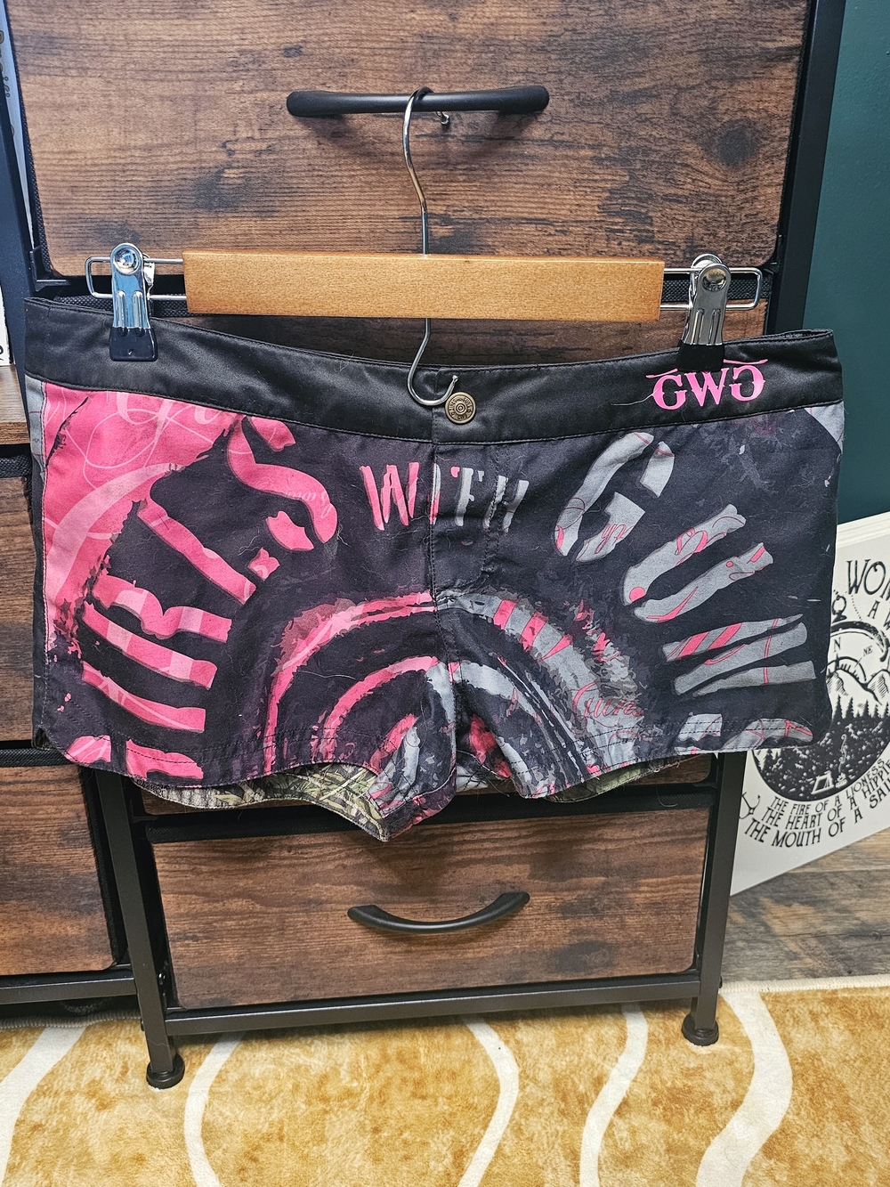 Girls With Guns Pink & Black Performance Shorts
